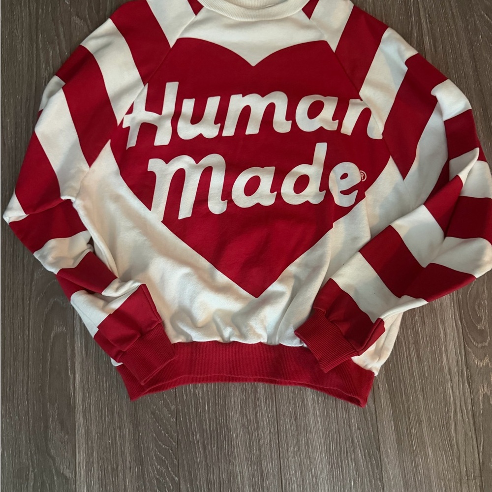 Human Made Red & White Heart Logo Crewneck